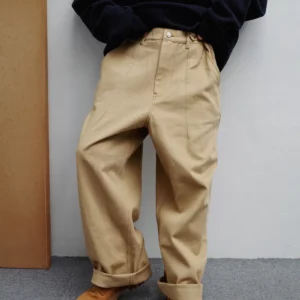 BE07 貳玖製造調節扣直筒寬褲